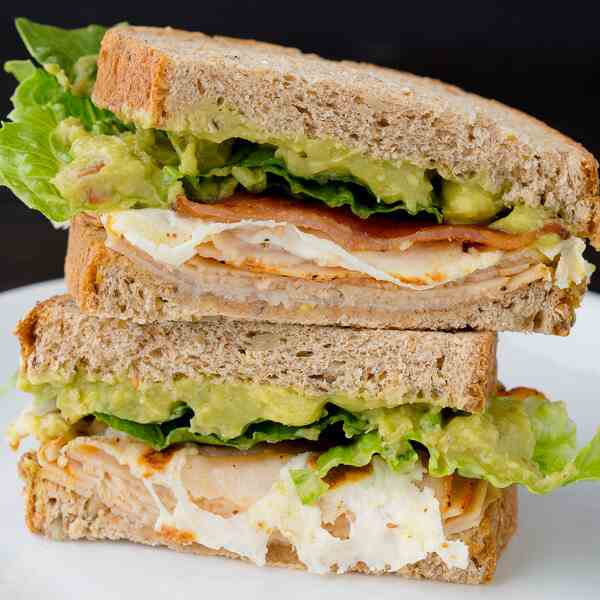 Chicken Guacamole Club Sandwich