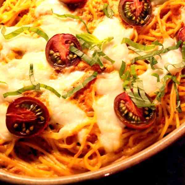 Baked Spaghetti with Mexican Flavor