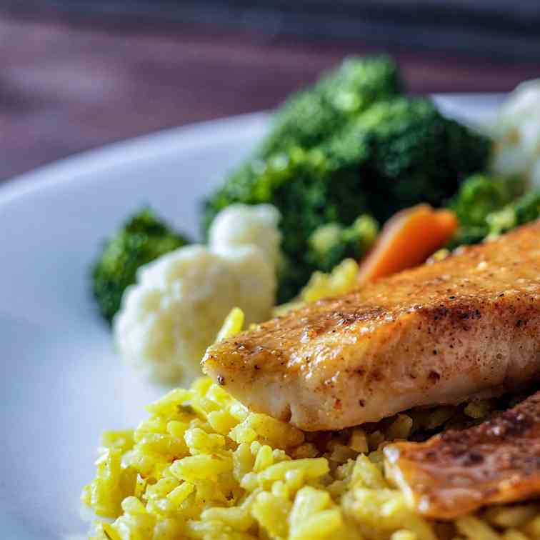 Quick Sweet Orange Savory Tilapia Dinner