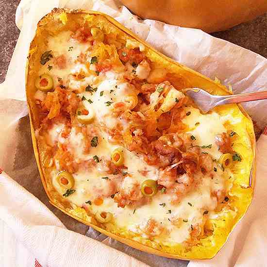 Italian Sausage Spaghetti Squash Bake