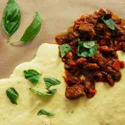 Creamy Polenta with Lamb Ragout