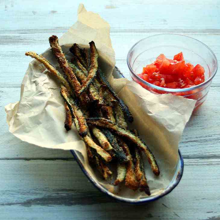 Spicy Seasoned Keto Zucchini Fries Recipe