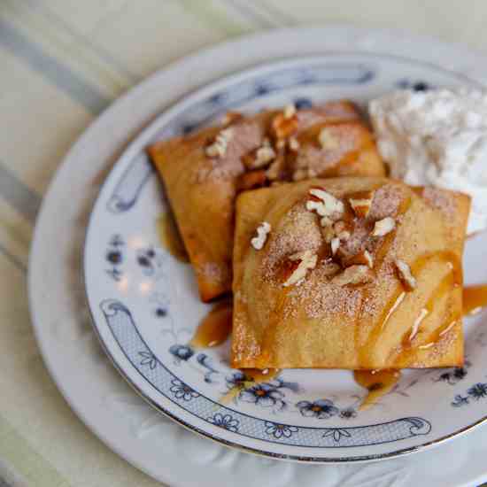 Pumpkin Ravioli with Salted Caramel