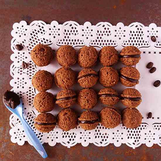 Espresso Hazelnut Sandwich Cookies Recipe