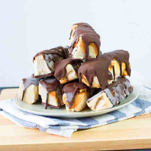 Vegan Ice Cream Snickers Bars