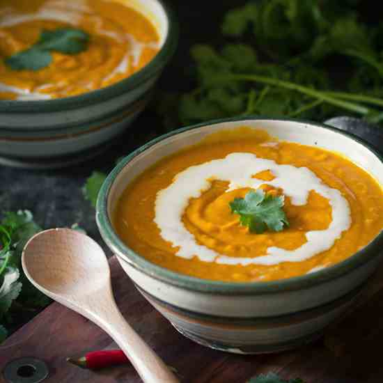 Thai Pumpkin and Sweet Potato Soup