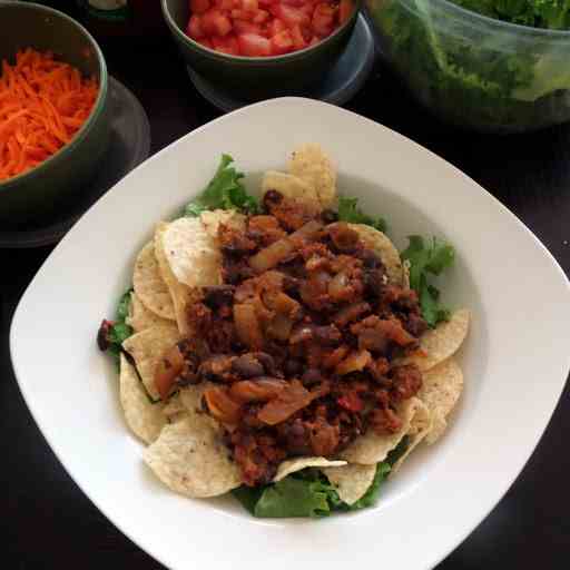 Chorizo and Black Bean Taco Salad