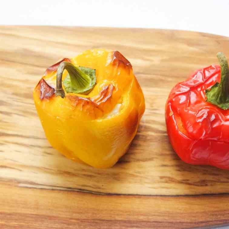 Cauliflower & Cheese Stuffed Peppers