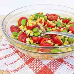 Tomato, Corn, Edamame Salad