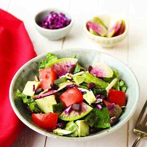 Mexican Salad & Cilantro Jalapeno Dressing