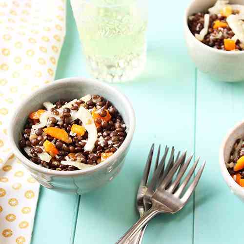 Black Lentil Salad & Tangerine Vinaigrette