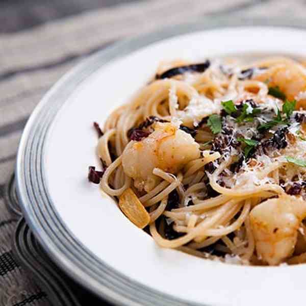 Spicy Ancho Chile Shrimp and Pasta