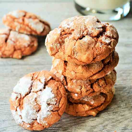 Crinkle Spice Pumpkin Cookies