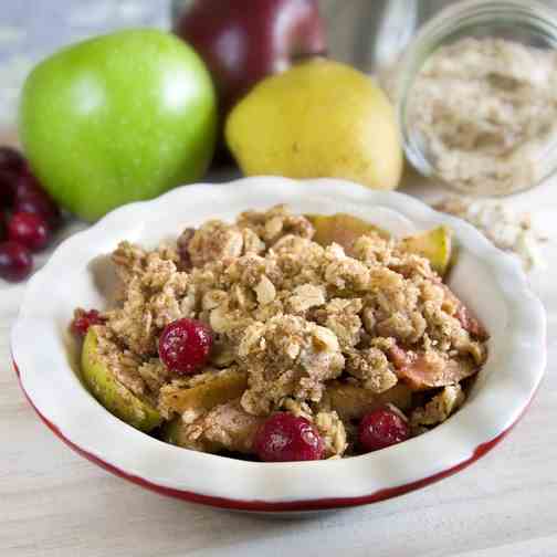 Apple Pear Cranberry Crisp