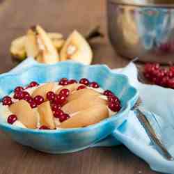 Poached quince