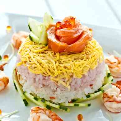 Chirashi Sushi Cake 