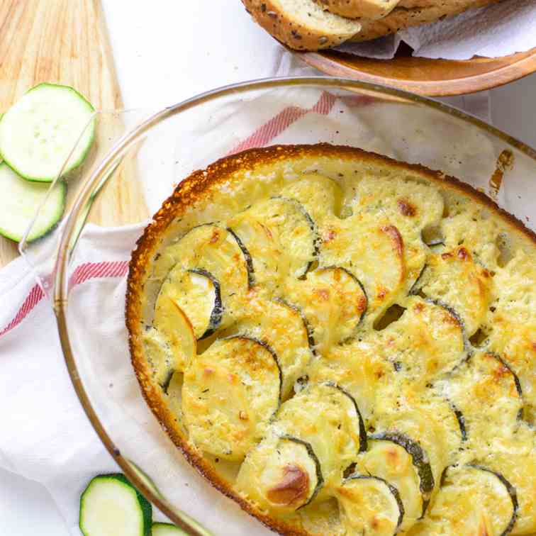 Zucchini and potato casserole