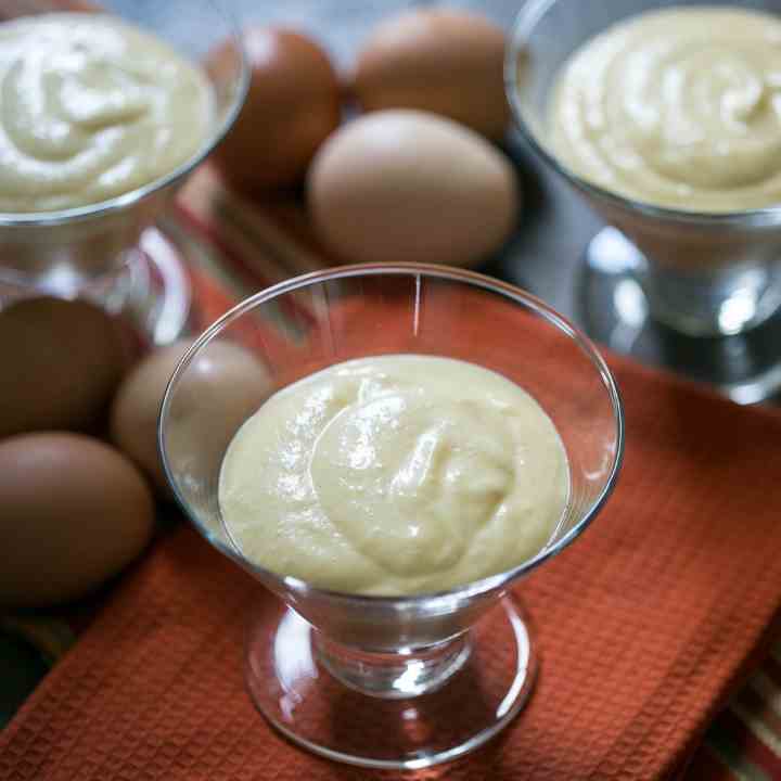 Egg Fast Lemon Pudding Custard