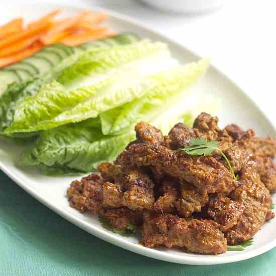 Marinated Peanut Butter Beef Satay