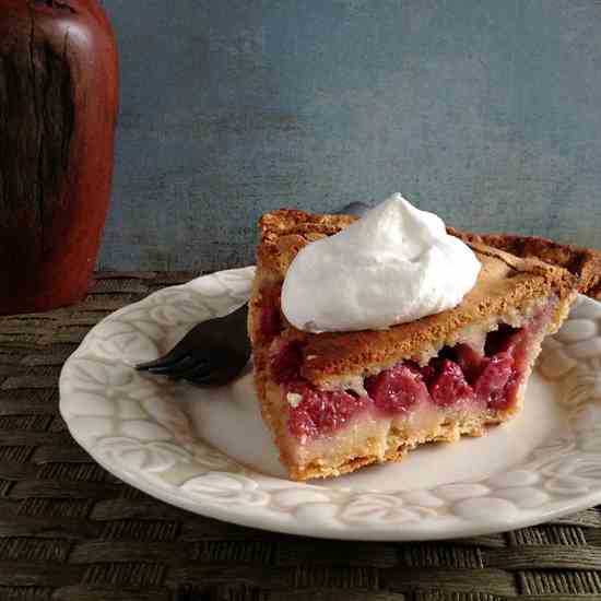 Raspberry-Brown Butter Custard Pie