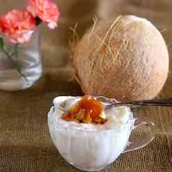 Tender Coconut and Lychee Pudding