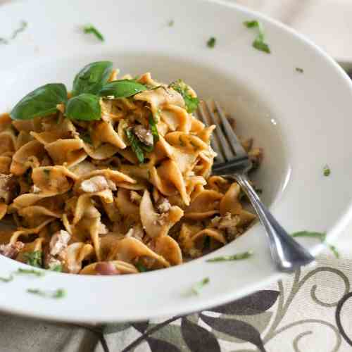 Creamy Pumkin and Chestnut Pasta