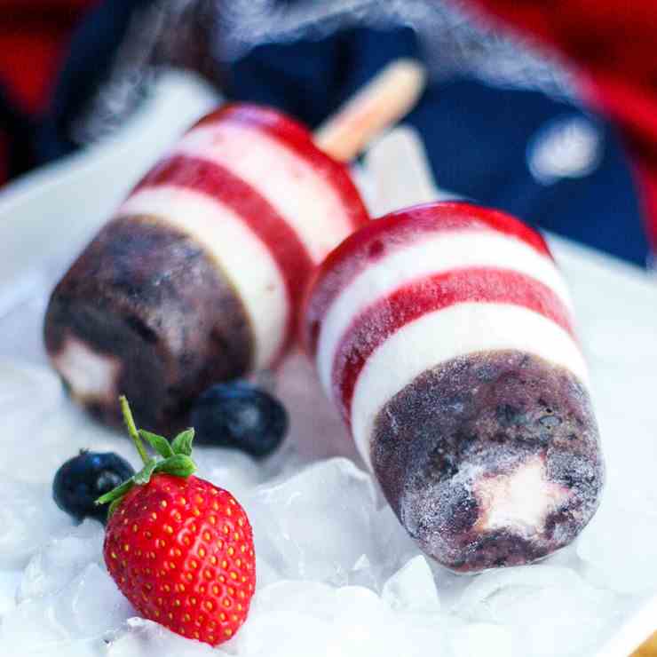 Fourth of July Patriotic Popsicles