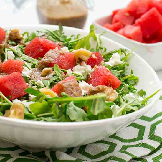 Watermelon Feta Walnut Salad