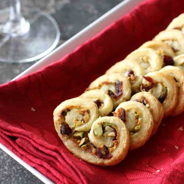 Savory Cranberry & Pistachio Palmiers