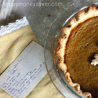 Vintage Pumpkin Pie Recipe