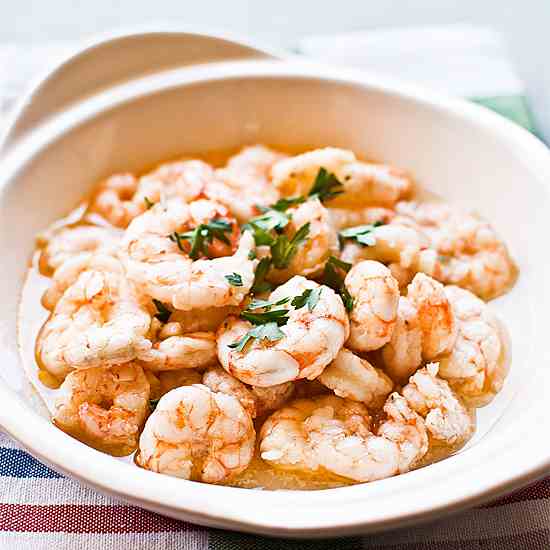 Gambas al ajillo or garlic shrimp