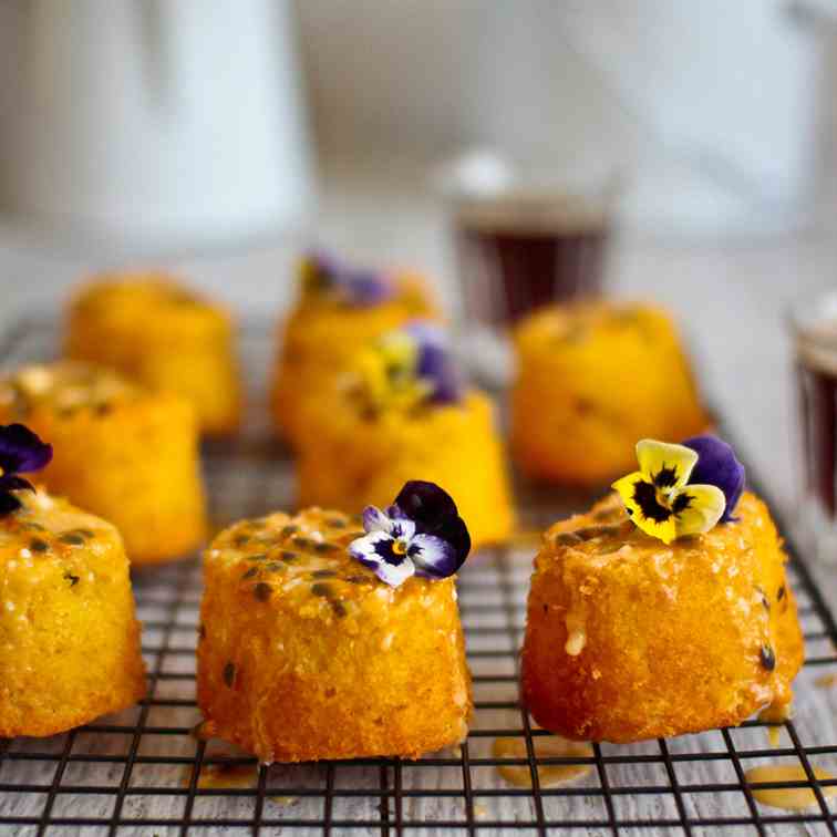 Passionfruit - Lemon Mini Cakes