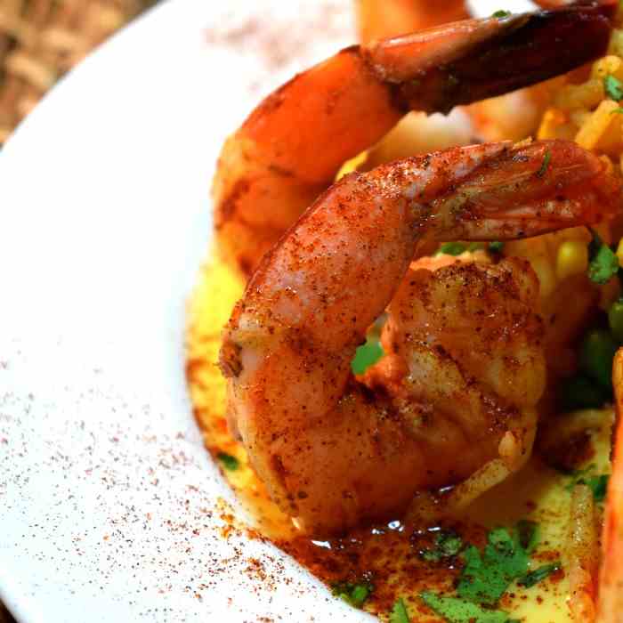 Chipotle Shrimp - Silken Sweet Corn Sauce