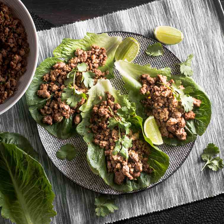 Spicy Beef Lettuce Wraps