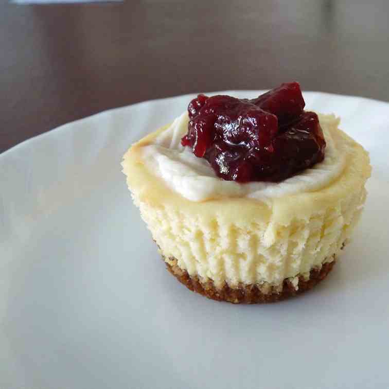 Mini Sour cream Cheesecakes