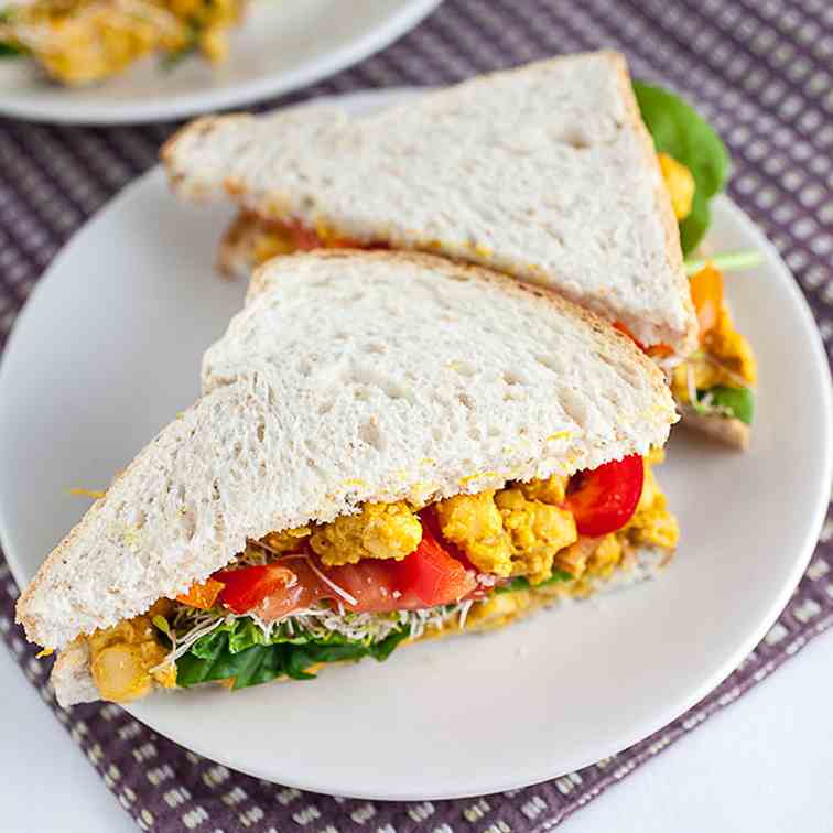 Curried Chickpea Salad Sandwich