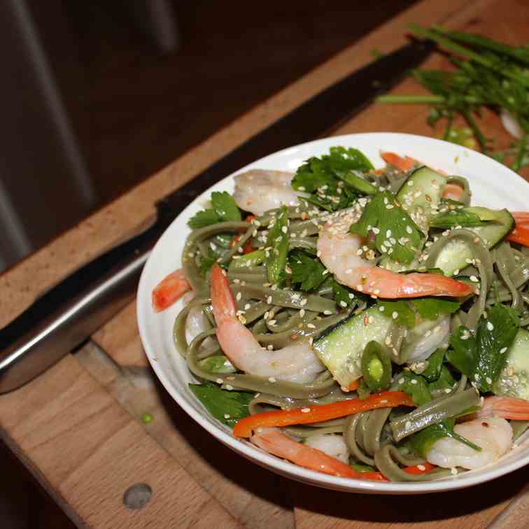Shrimp and Coriander Pasta Salad