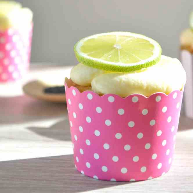 Sugar Free Lime Poppy Seeds Cupcakes
