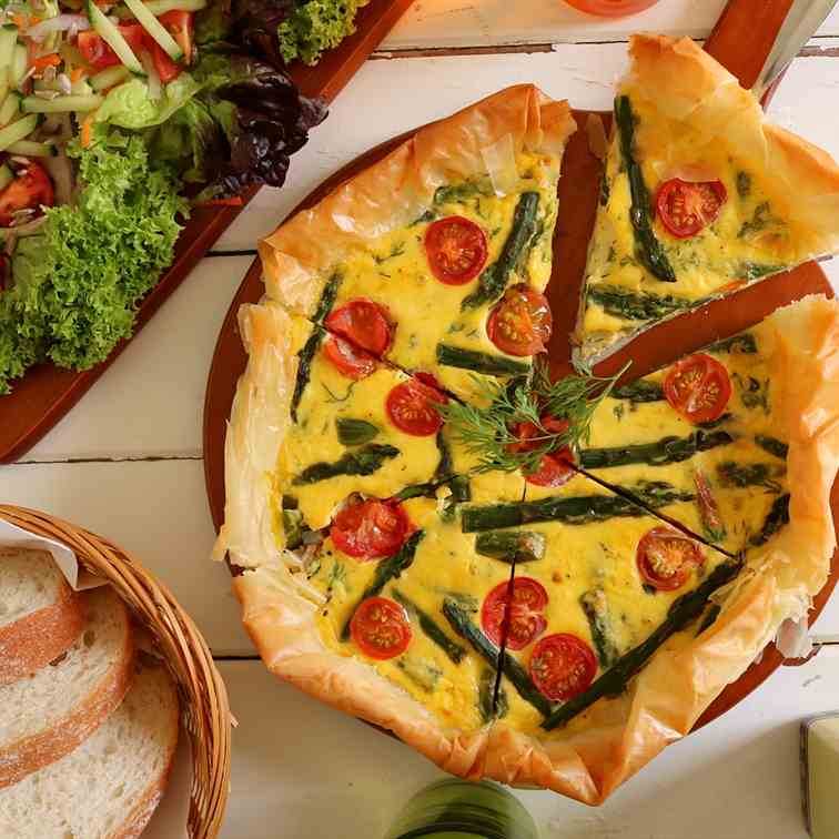 Asparagus, Dill - Ricotta Tart