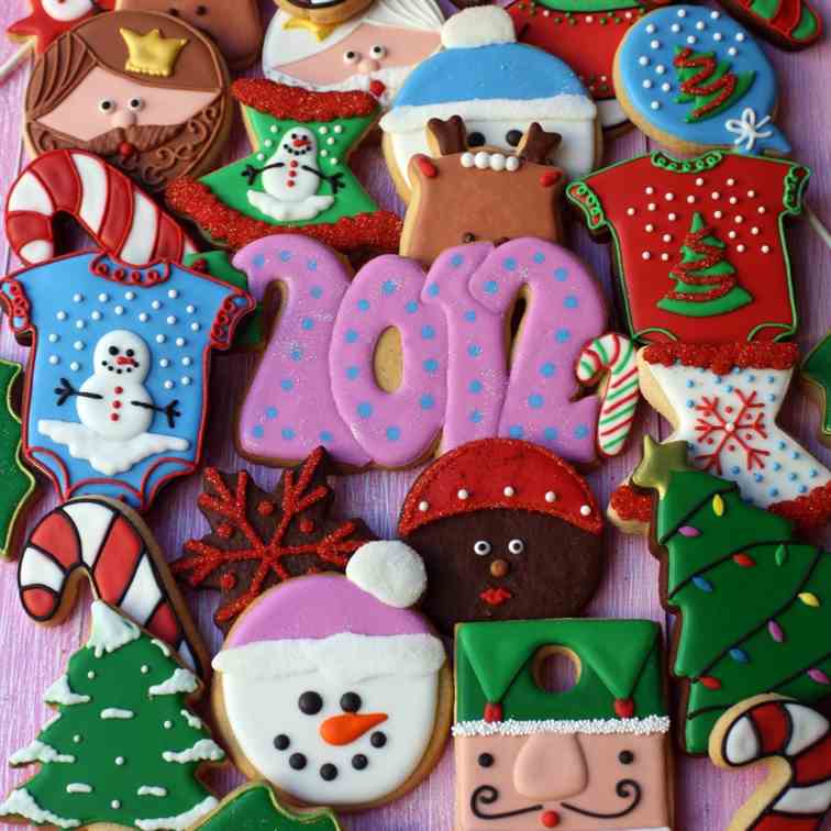 Christmas decorated cookies