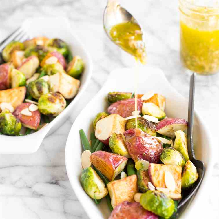 Roasted Brussels Sprouts Salad with Dijon 