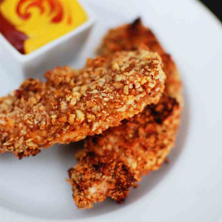 Crunchy Nut Encrusted Chicken Tenders