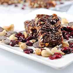 Chocolate Cherry Cashew Bars,