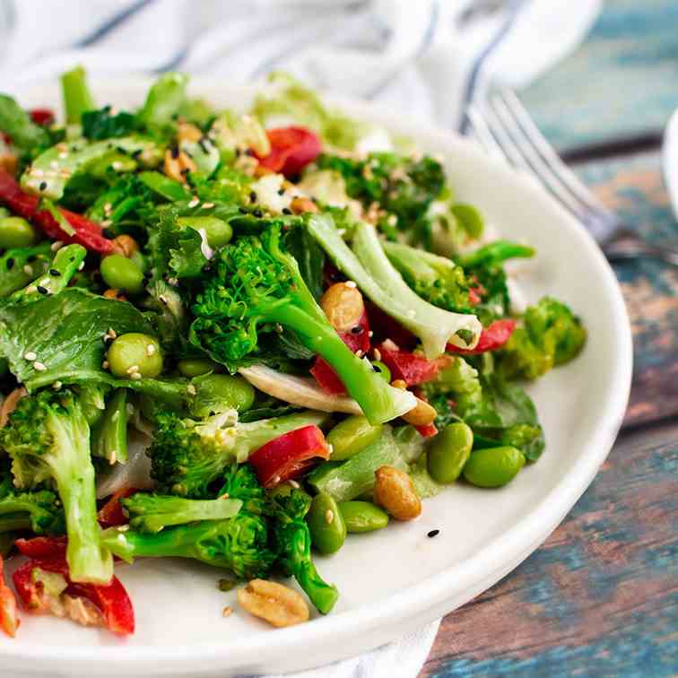 Broccoli and edamame salad