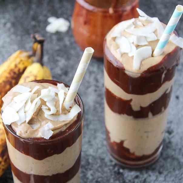 Chocolate - Peanut Butter Banana Milkshake