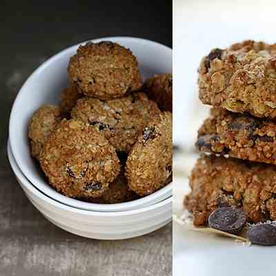 Whole Wheat & Oat Chocolate Chip Cookies