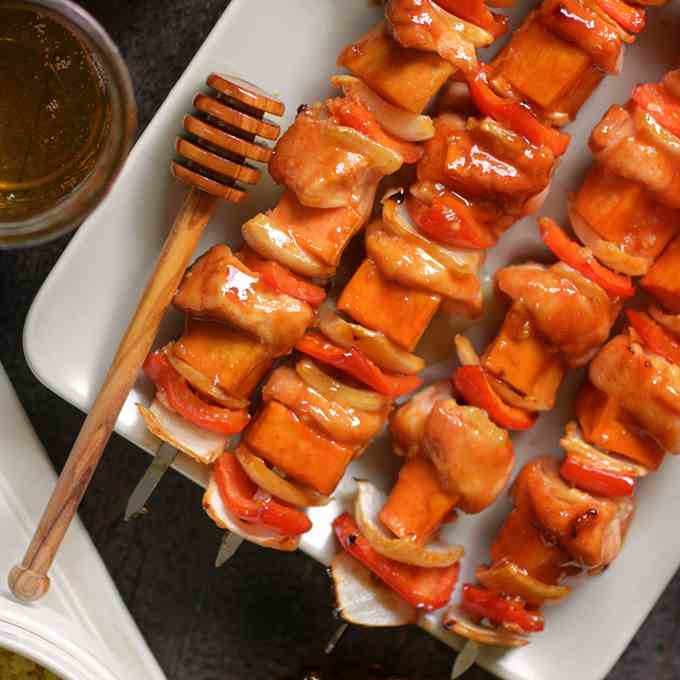 Honey Sriracha Skewers 