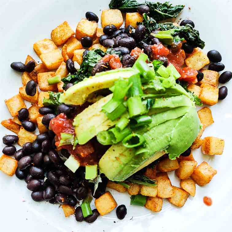 Sweet Potato and black Bean Hash