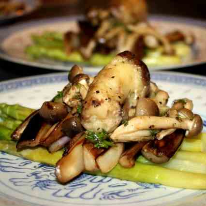 Vegetables with roasted Bone Marrow