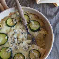 macaroni and cheese with zucchini